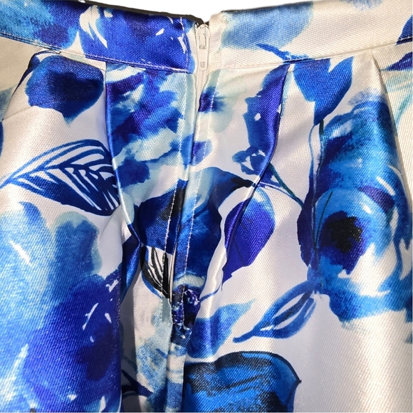 B. Darlin 2-Piece Semi-Formal Blue Floral Dress - Juniors Size 1/2 - Picture 8 of 12